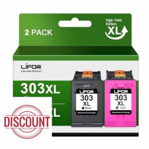 303XL 303 XL Ink Cartridges Black and Colour High Yield Replacement for HP 303 Ink Cartridges Combo Pack for HP 6200 6230 7100 7134 7234 6234 6220 7830 7130 (2-Pack)