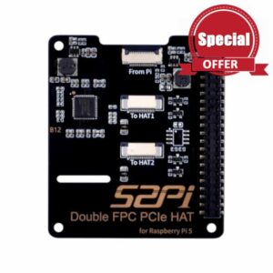 GeeekPi Dual FPC PCIe Hat for Raspberry Pi 5