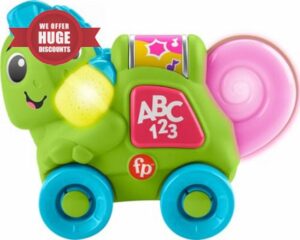 Fisher-Price Baby Learning Toy Link Squad Crawl ‘n Colors Chameleon with Music & Lights for Ages 9+ Months