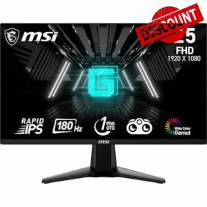 MSI G255F 24.5 Inch FHD Gaming Monitor - 1920 x 1080 Rapid IPS Panel