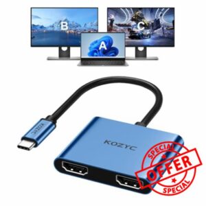 USB C to Dual HDMI Adapter 4K@60hz