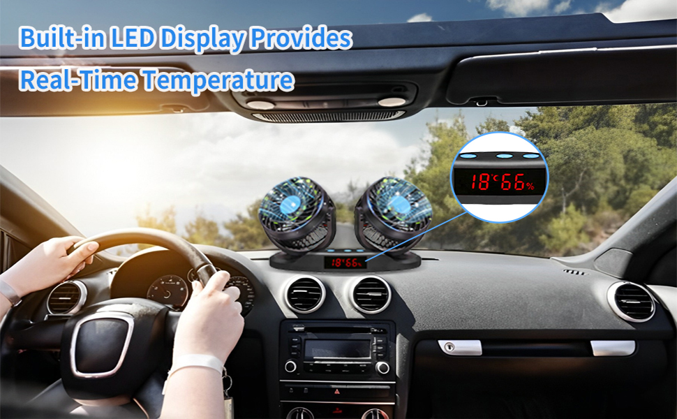Experience cool comfort with our compact electric car fan