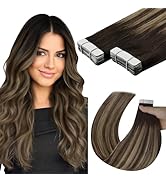 YoungSee Blonde Tape in Hair Extensions Human Hair Platinum Blonde Tape in Human Hair Extensions ...