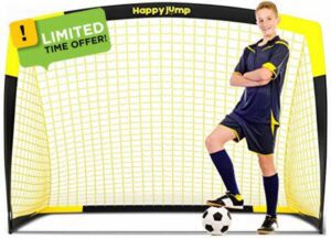 Happy Jump Football Goal Pop up Football Net Post for Kids Garden Football Training Gif