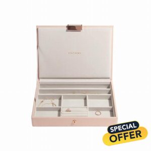Stackers Blush Pink Classic Medium Jewellery Box Lid