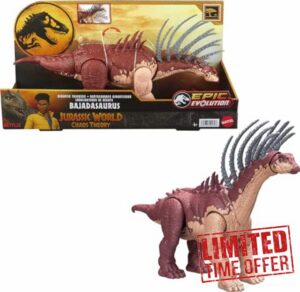 Mattel Jurassic World: Chaos Theory Netflix - Gigantic Trackers Bajadasaurus Action Figure Dinosaur Toy with Rampage Neck Attack