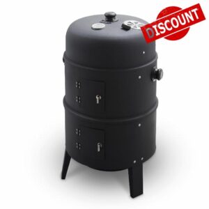 Tower T978573 2-In-1 Smoker Grill with Charcoal & Smoker
