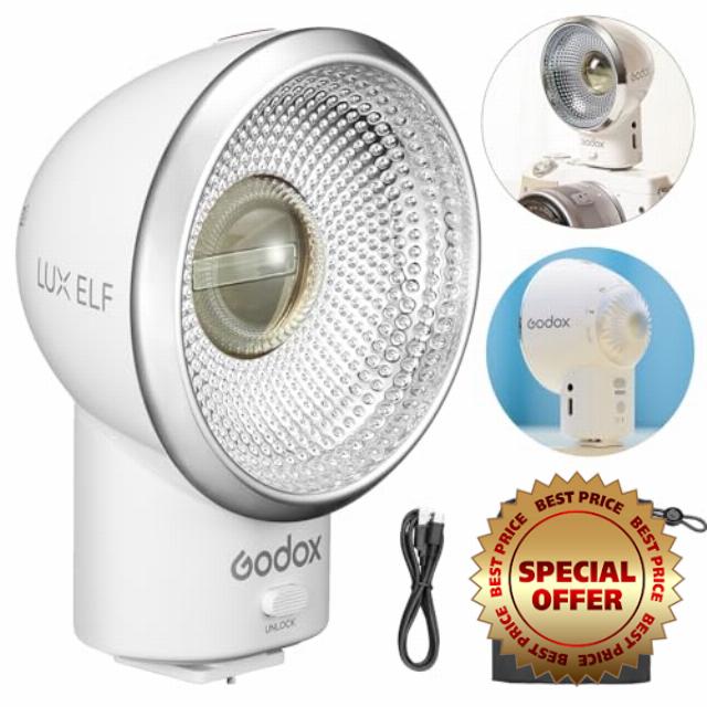 GODOX Lux Elf Retro Camera Flash GN6 6000K±200K On-Camera Flash Speedlite for Sony Canon Nikon Fuji Olympus Cameras