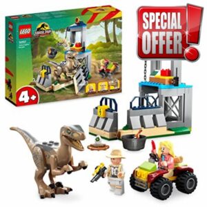 LEGO 76957 Jurassic Park Velociraptor Escape Dinosaur Toy for Boys