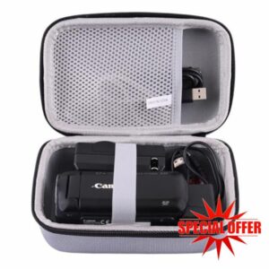 WAIYUCN Hard EVA Carrying Case Compatible with Sony HDRCX405/HDRCX455 Handycam Camcorder Case (grey)