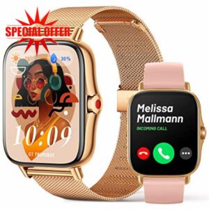 Smart Watches for Women (Answer/Make Call) - 1.69" Full Touch Screen Bluetooth Smartwatch with Text and Call