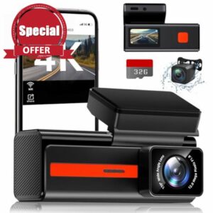Dash Cam Front and Rear 4k & 1080P Car Camera Dash Cam with WiFi