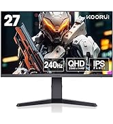 KOORUI 27 Inch Gaming Vertical Monitor VA mini-LED QHD (2560 x 1440), 240 Hz,1ms, HDR 1000, DCI-P...