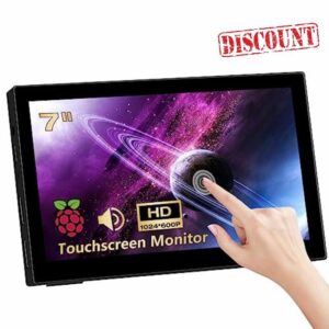 Akntzcs Mini Monitor 7 inch Touchscreen Small Monitor HD 1024 X 600P HDMI Monitor IPS Portable Monitor for PC Laptop Xbox PS4/5 Rasp Pi