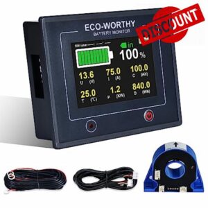 ECO-WORTHY Battery Monitor 200A 12V/24V/36V/48V