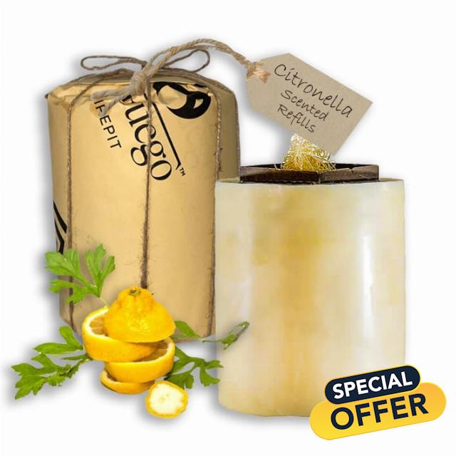Eco Fuego - Quatro Citronella Scented Wax Refill | Scented