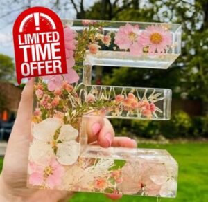 WUFBUW Floral Resin Night Light