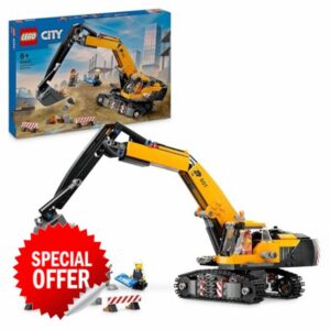 LEGO City Yellow Construction Excavator Toy Digger for 8 Plus Year Old Boys