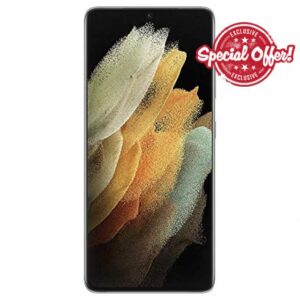 Samsung Galaxy S21 Ultra 5G Smartphone SIM Free Android Mobile Phone Phantom Silver 256GB (Renewed)