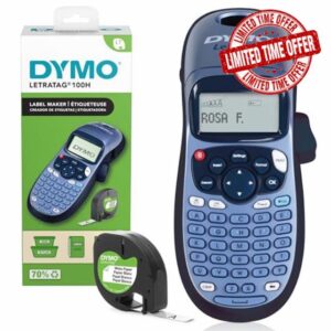 Dymo LetraTag LT-100H Handheld Label Maker | ABC Keyboard Label Printer with Easy-to-Use