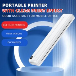 Wireless Thermal Printer Inkless Printing A4 Printer with APP for Home School White Type C Charging Support US Lette
