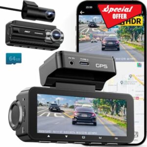 IIWEY D2 Pro Dash Cam Front and Rear 4K