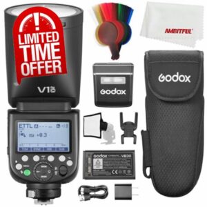 Godox V1 PRO C V1PRO-C V1PRO TTL Li-ion Round Head Camera Flash for Canon