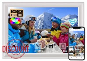 11inch 2K 64GB Digital Photo Frame WiFi6&5G Digital Picture Frame 100% sRGB 1920x1280 FHD IPS Touch Screen