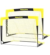 Happy Jump Football Goal Pop up Football Net Post for Kids Garden Football Training Gift