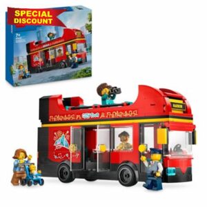 LEGO City Red Double-Decker Sightseeing Bus Toy