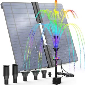 Solar Water Pump with Colorful LED Lights