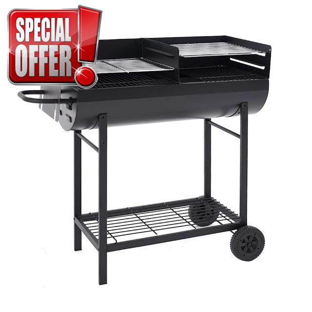 Panana HalF Open Barrel Oil Drum Barbecue Grill