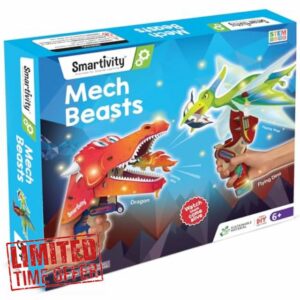 Smartivity Mech Beasts Dragon & Dino Toy for Kids 6-14 Years Old I Cool Birthday Gifts Ideas for Boys & Girls | DIY STEM Science Toy for 6
