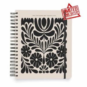 Kokonote Nordic Diary 2024-2025 | Desk Planner 8.3 x 9.8 inches - 21 x 25 cm | 17 Months Academic Diary Week To View | August 2024 - December 2025 | Mid Year Diary 2024-2025 With Stickers & Tabs