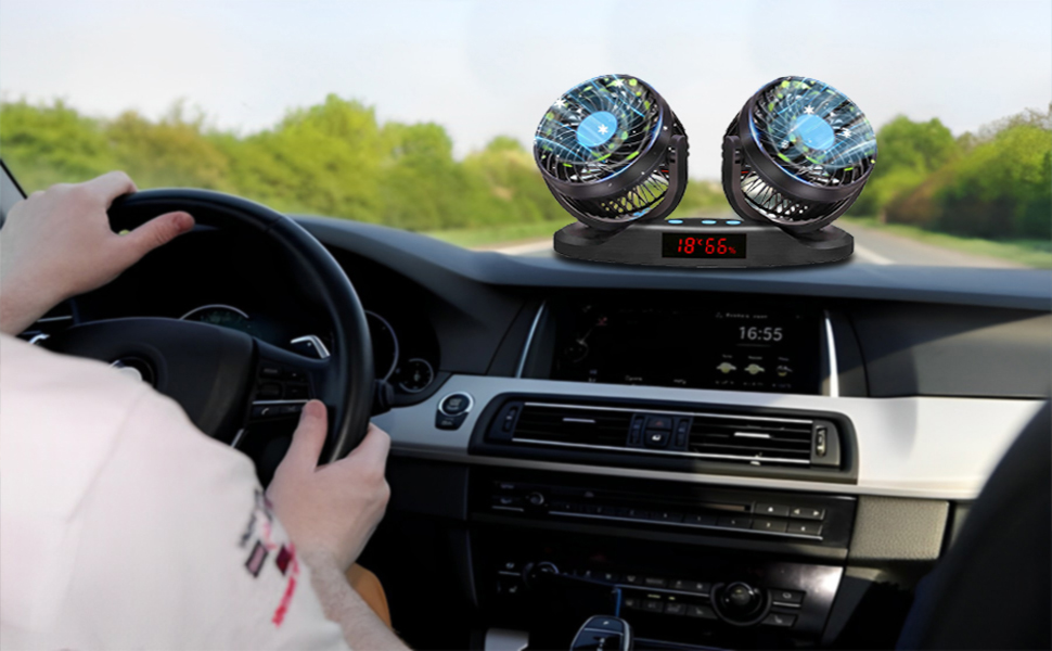 Car Cooling Fan with Cigarette Lighter