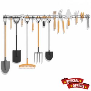 zacurter Garden Tool Storage Rack - Wall Mounted Shed Storage Solutions