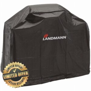 AMK® Landmann Protective BBQ Grill Storage Cover Wipe Clean Black PVC Width 130cm Chef Series for Barbecue
