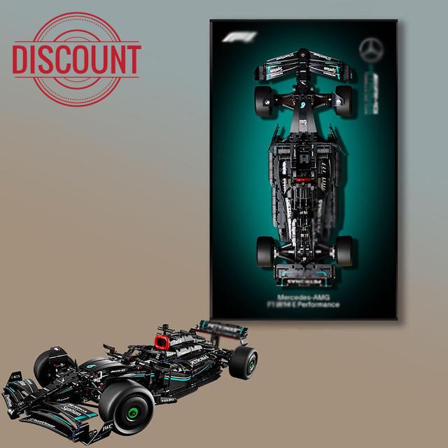 FYHCY Display Wall Mount for Le*go Technic F1 racing car 42171 Decorative Scoreboard for Car Wall Mount Le*go Lovers Size: 80 x 50 cm(Not included Model) B