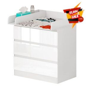 WOLTU Baby Changing Unit with 3 Drawers