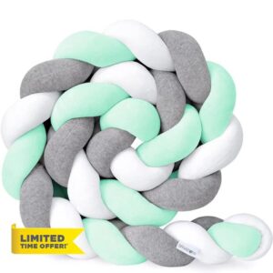 3 Shares Braided Crib Bumper Cushion Soft Knot Pillow Baby