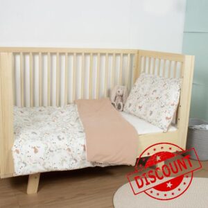 PurFlo Toddler Duvet Cover & Pillowcase Set | Storybook Nutmeg Design | Soft