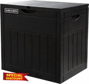 Olsen & Smith 126L Capacity Outdoor Garden Plastic Storage Box Small Balcony Furniture - Lockable with Padlock Lock