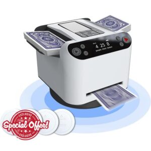 TEHONGMAI 2-in-1 Automatic Dealer Machine and Card Shuffler