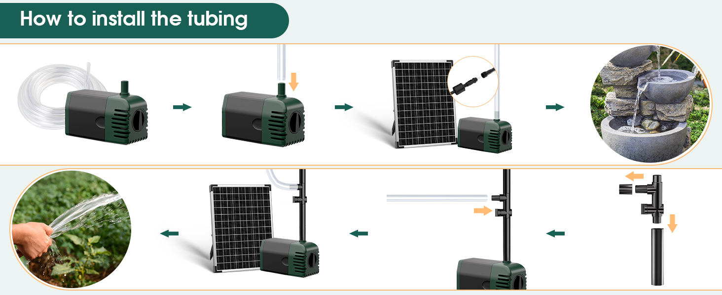 solar fountain pump with filter