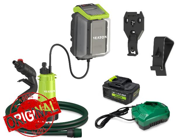 VEATON Cordless Submersible Water Pump with 18V 4.0Ah Battery