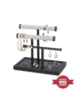 Umbra Hanging Jewelry Organizer Tiered Tabletop Countertop Standing Necklace Holder Display