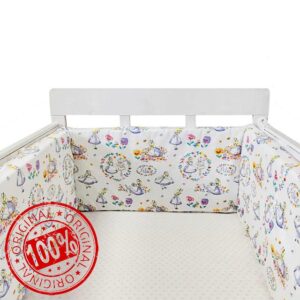 Aocase Cot Bumper Breathable Liner For Cot Beds baby Crib surrounds Breathable Cot surrounds Cot surrounds for Cot Bed Baby Crib Encloses Anti Airflow 200×30cm