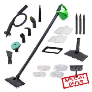 H2O X5 - Steam Mop - 5 in 1 Steam Cleaner (Green Handheld)