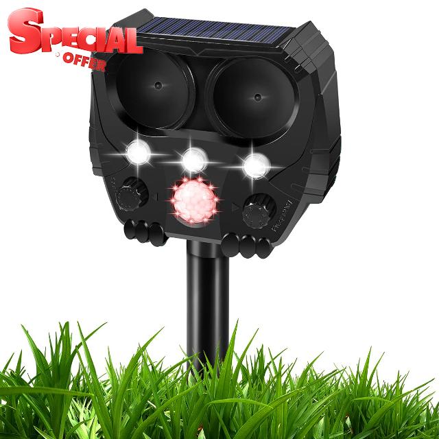 Ultrasonic Cat Repellent for Gardens UK – Solar & USB Charging