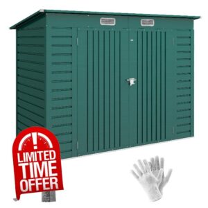 Outsunny 8 x 4FT Galvanised Metal Garden Shed